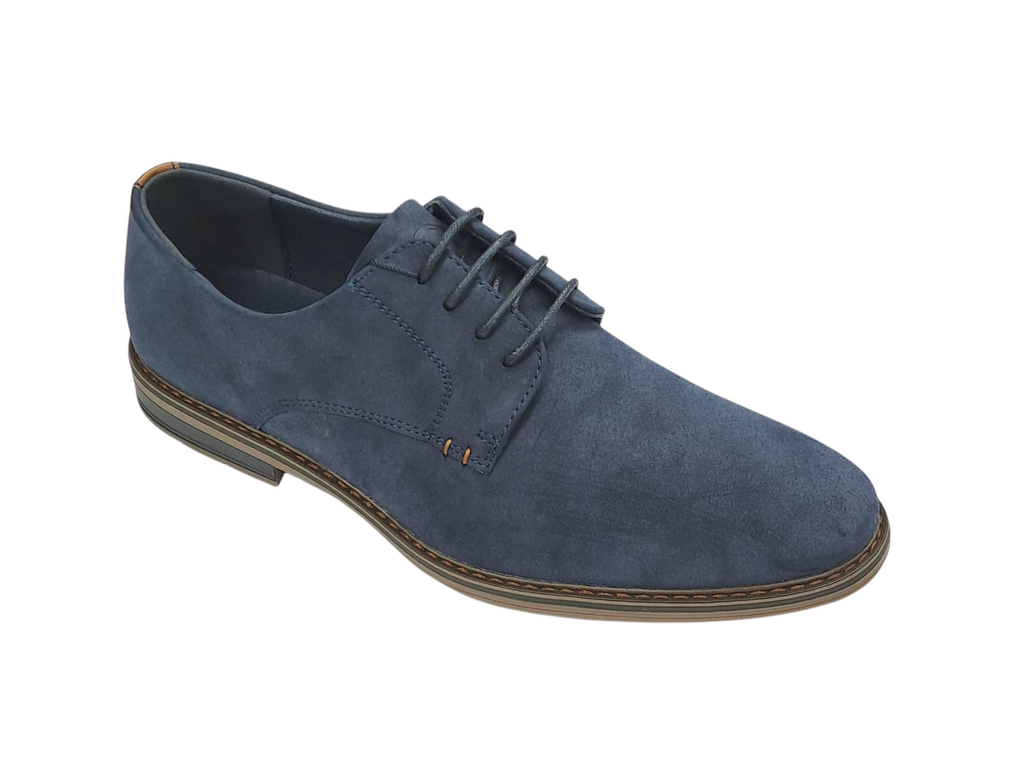 Pope Mens Woodhill Suede Laced Shoe - French Blue