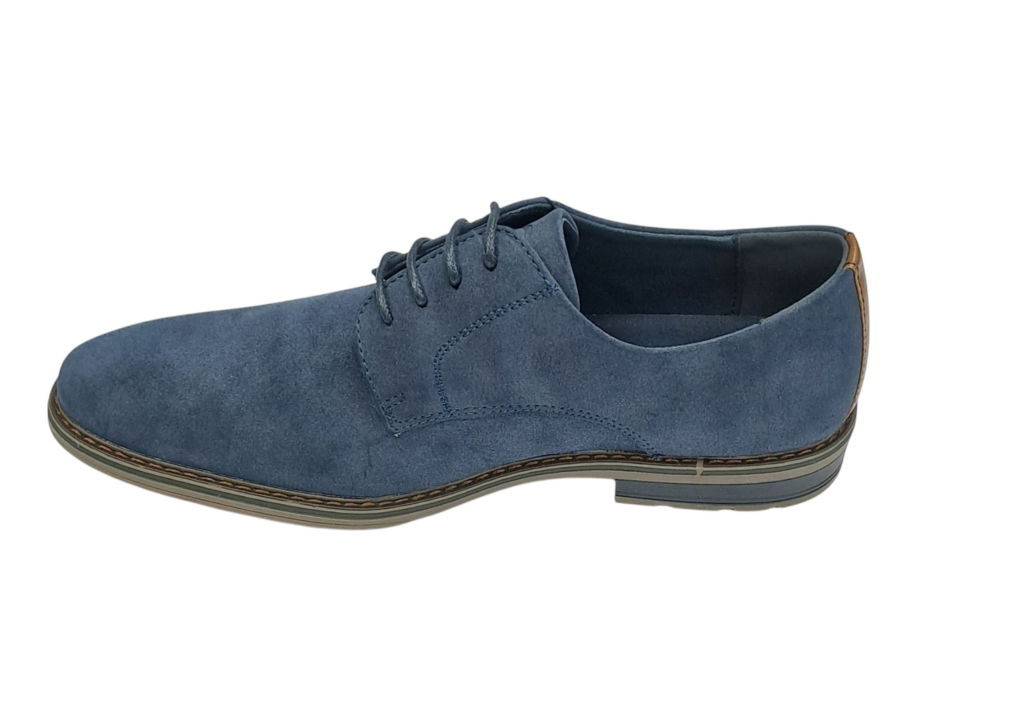 Pope Mens Woodhill Suede Laced Shoe - French Blue