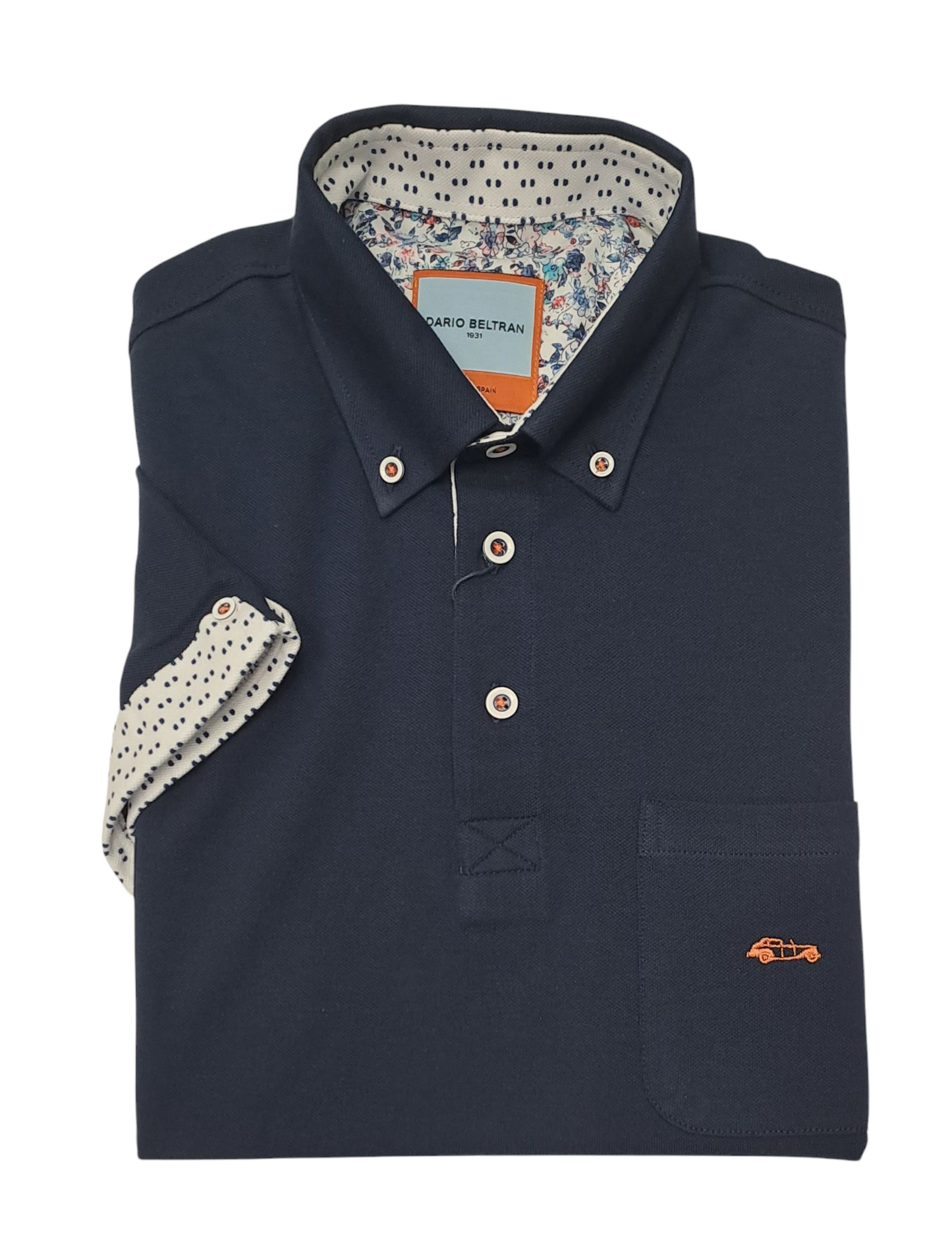Dario Beltran Short Sleeve Polo - Navy
