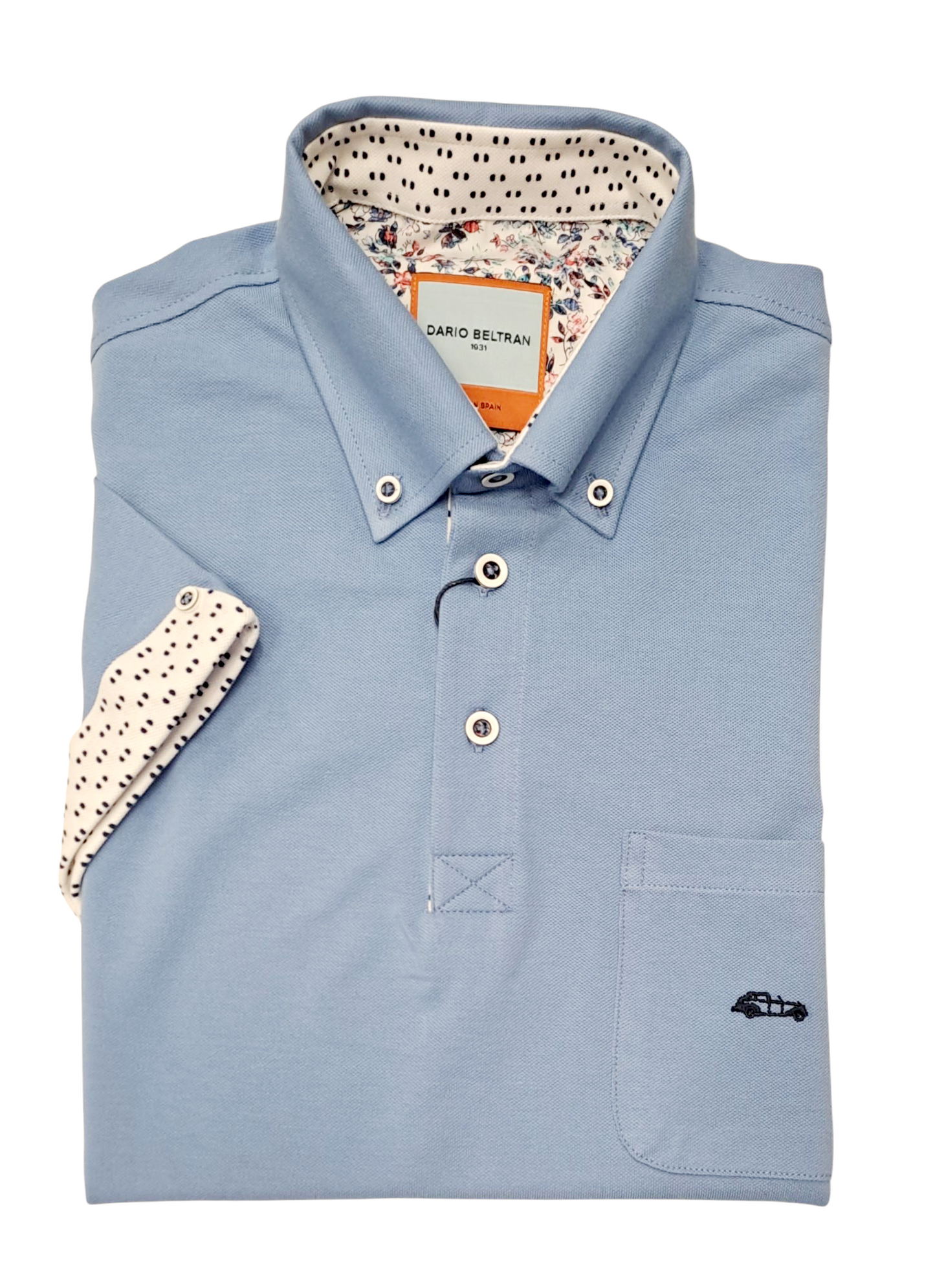 Dario Beltran Short Sleeve Polo - Blue