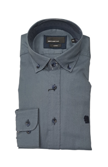 Remus Uomo Tapered Long Sleeve Casual Shirt - Slate