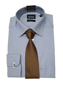 Daniel Grahame Regular Fit Long Sleeve Formal Shirt & Tie - Sky Blue