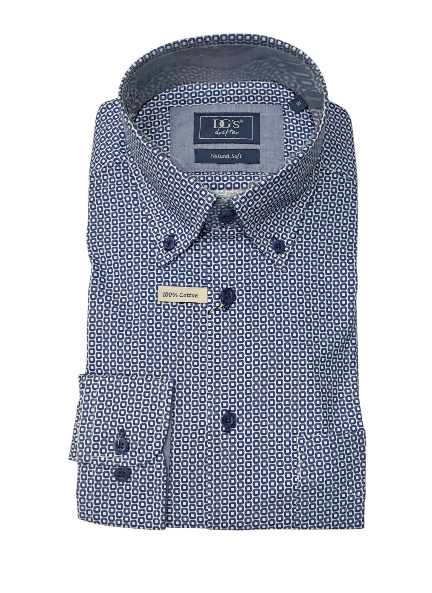 Daniel Grahame Long Sleeve Casual Shirt 25 - Blue