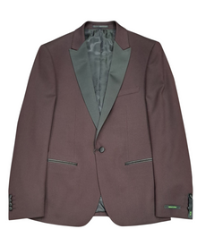 Remus Uomo Russo Slim Fit Tuxedo Jacket - Dark Red