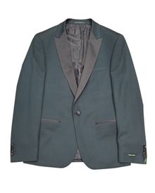 Remus Uomo Russo Slim Fit Tuxedo Jacket - Dark Green