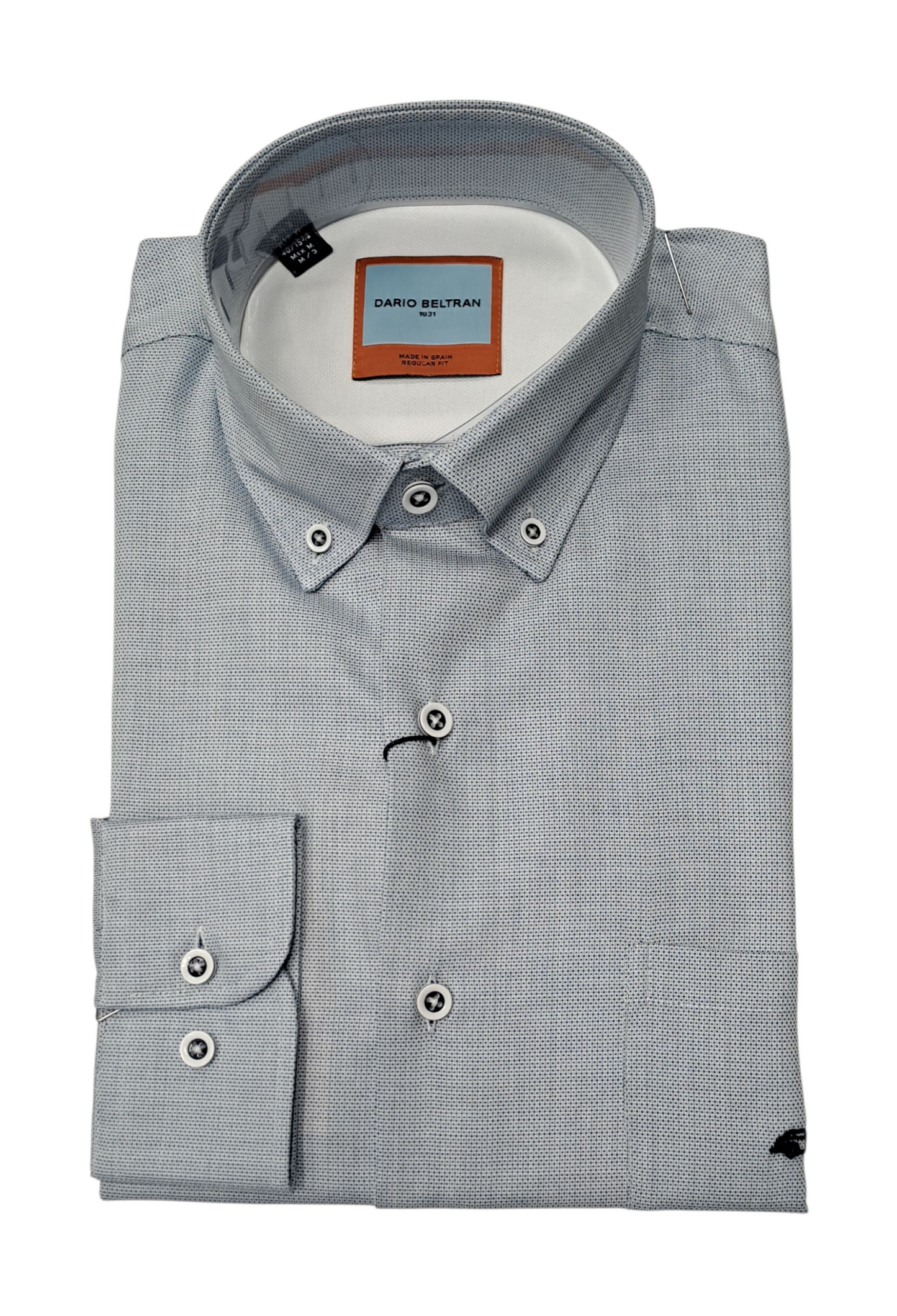 Dario Beltran Long Sleeve Casual Shirt - Navy