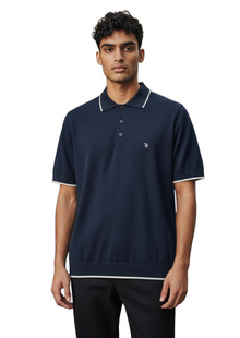 Tom Penn Short Sleeve Polo Shirt TP-062K - Navy