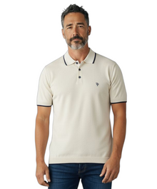 Tom Penn Short Sleeve Polo Shirt TP-062K - Cream