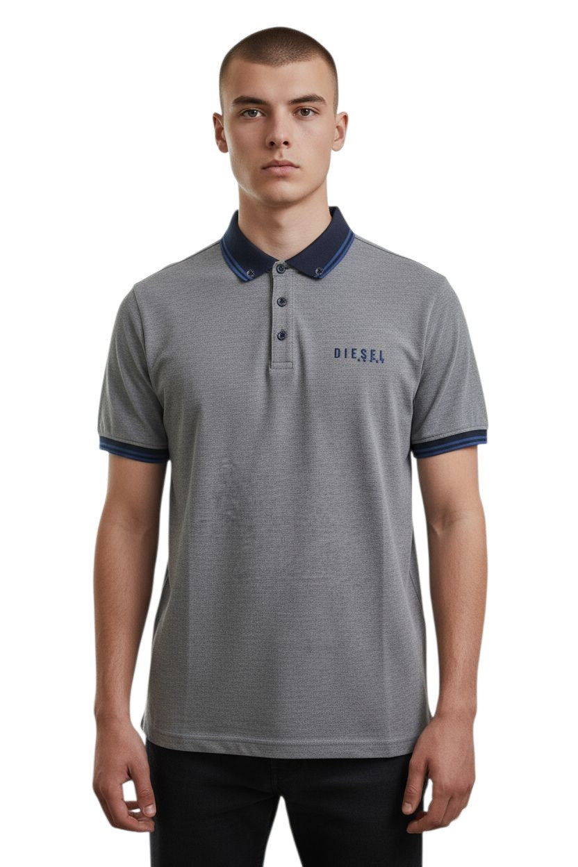 Diesel Malin Short Sleeve Polo Shirt - Navy