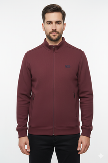 Dario Beltran Full Zip Cardigan - Dark Red