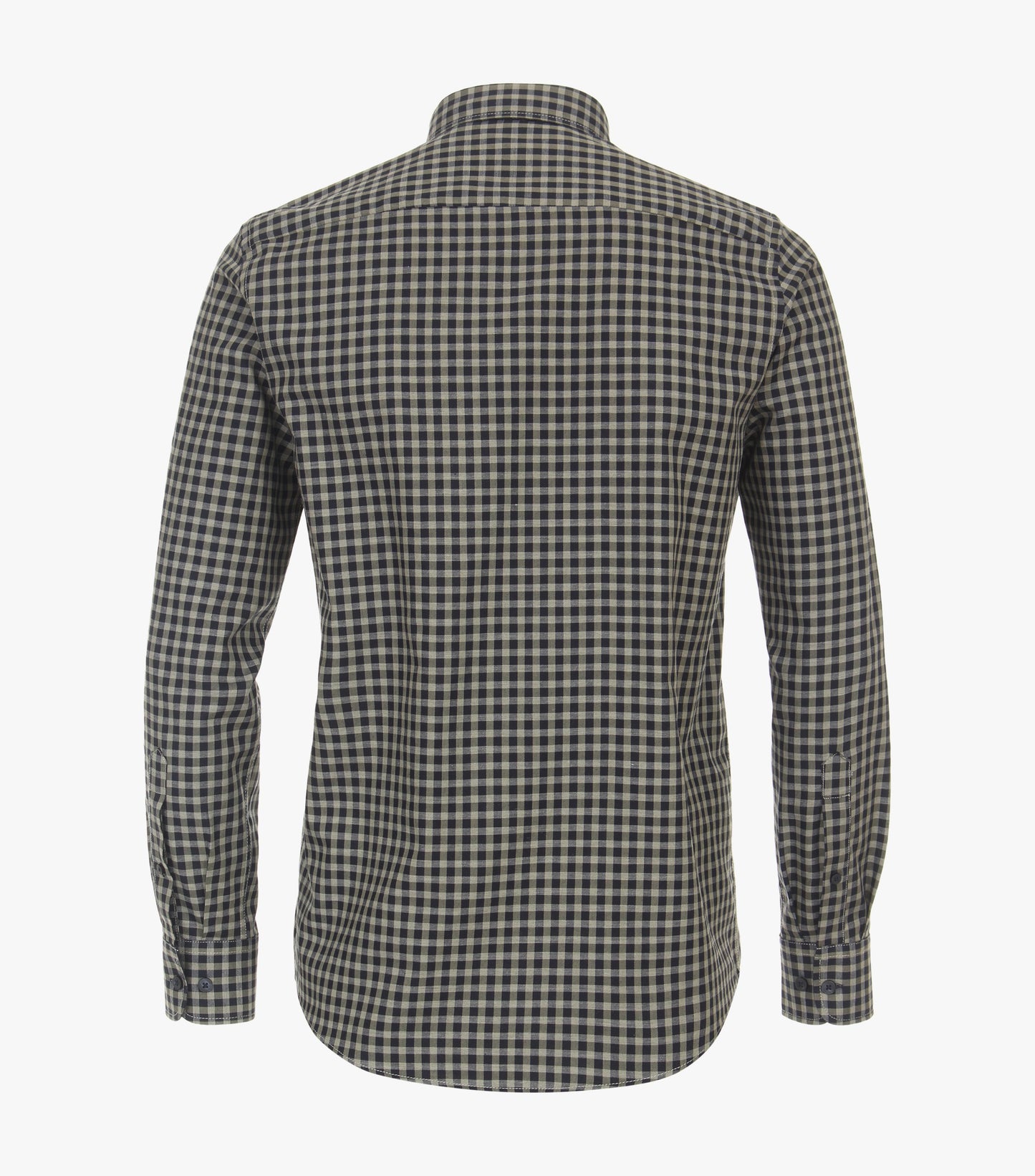 Casa Moda Flannel Long Sleeve Casual Check Shirt - Brown/Navy