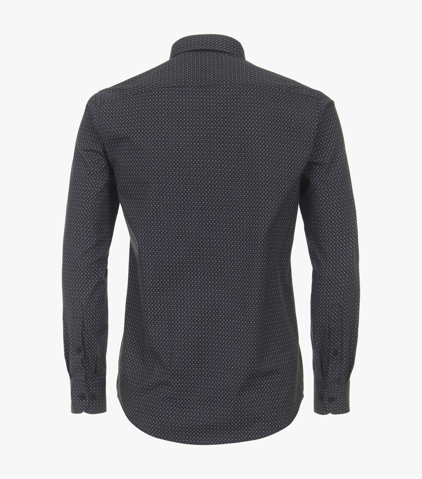 Casa Moda Long Sleeve Diamond Print Casual Shirt 750 - Black/Grey
