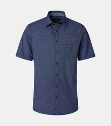 Casa Moda Short Sleeve Casual Shirt 100 - Blue
