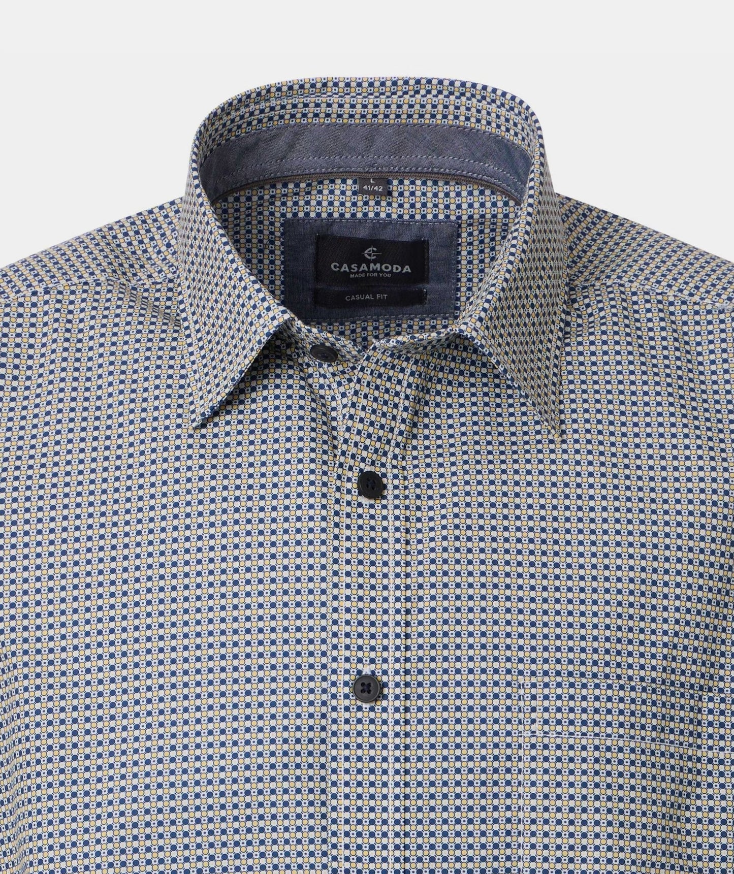 Casa Moda Short Sleeve Casual Shirt 500 - Yellow