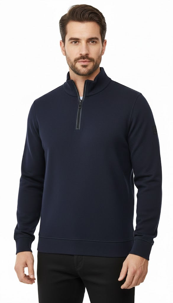Casa Moda Half Zip Sweatshirt 105 - Navy