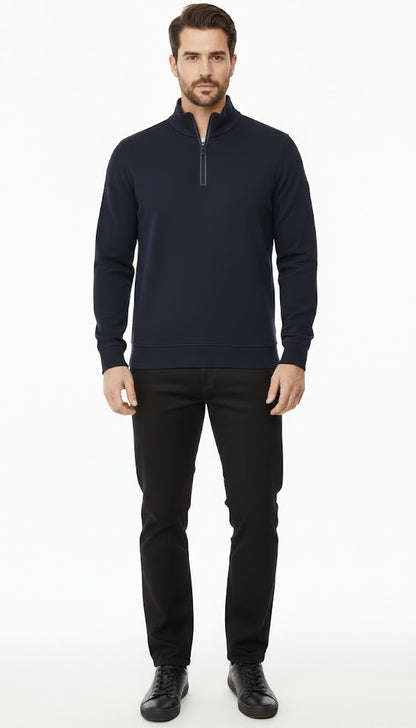Casa Moda Half Zip Sweatshirt 105 - Navy
