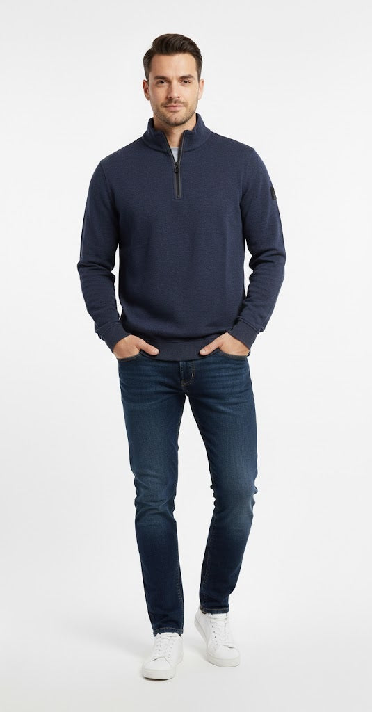 Casa Moda Half Zip Sweatshirt 146 - Blue