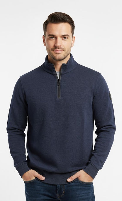 Casa Moda Half Zip Sweatshirt 146 - Blue