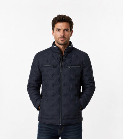 Casa Moda Quilted Casual Jacket - Dark Blue