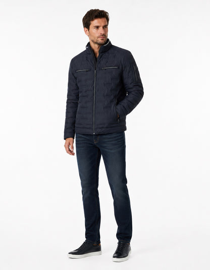 Casa Moda Quilted Casual Jacket - Dark Blue