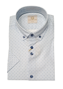 Gilded Gentlemen Short Sleeve Casual Shirt - 13 Blue