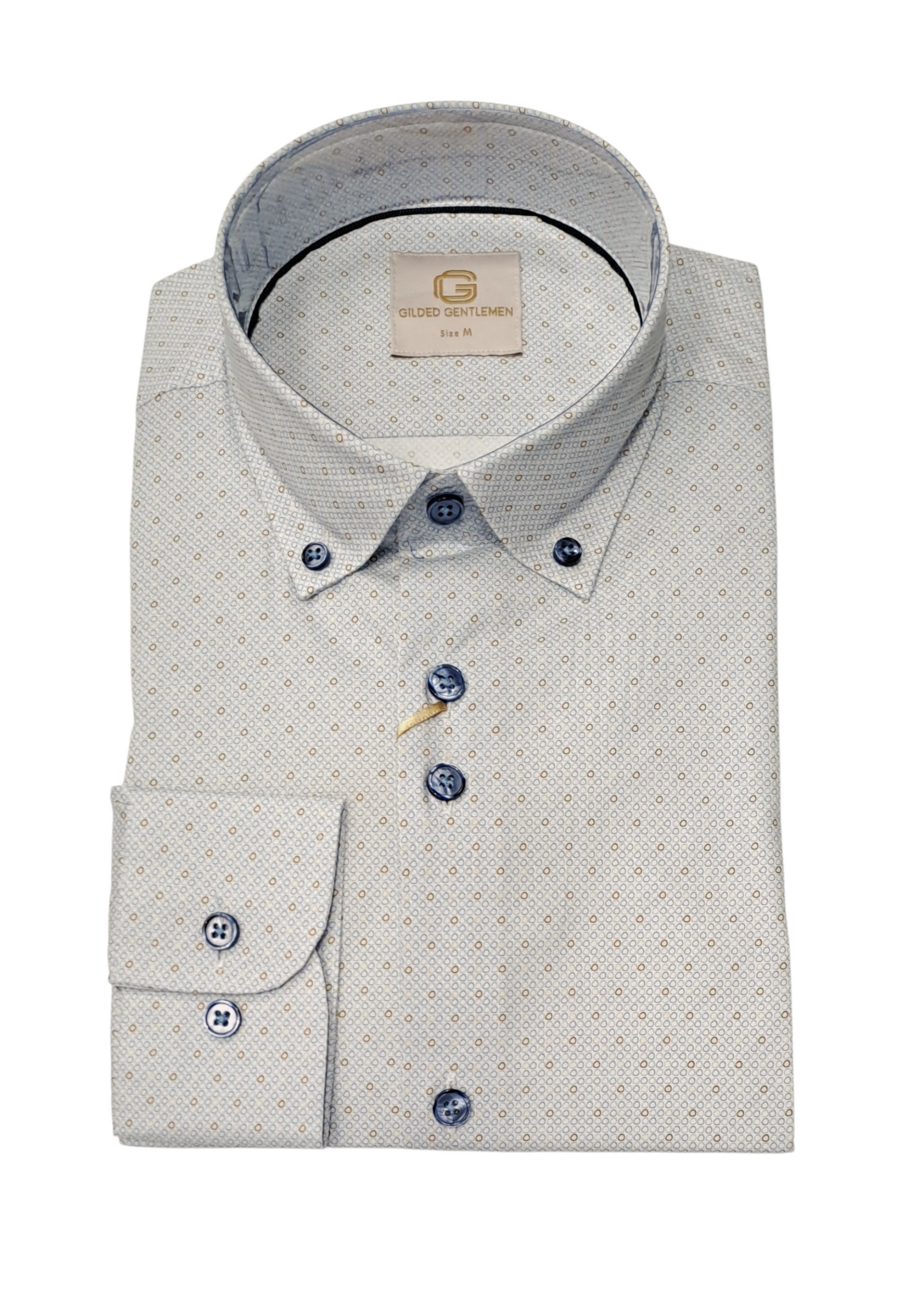 Gilded Gentlemen Long Sleeve Casual Shirt - 14 Blue