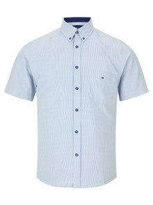 Daniel Grahame Short Sleeve Casual Check Shirt - Navy