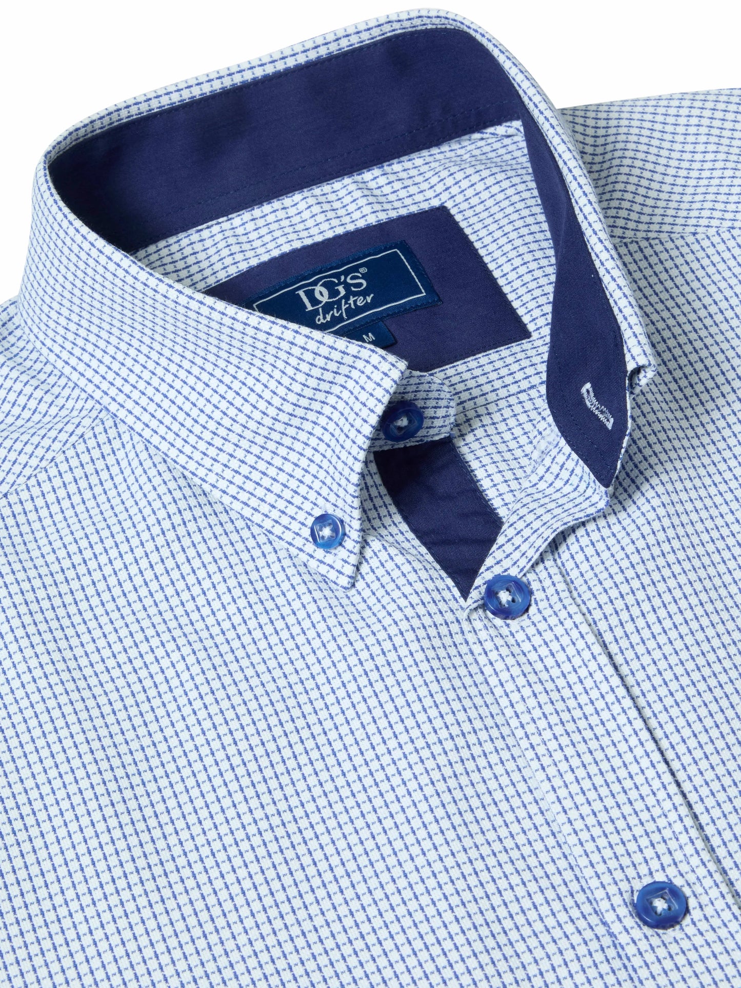 Daniel Grahame Short Sleeve Casual Check Shirt - Navy