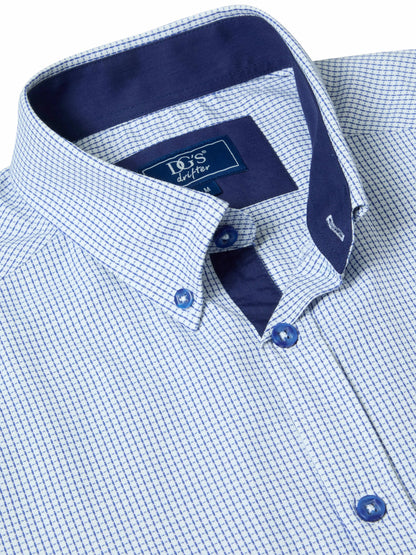 Daniel Grahame Short Sleeve Casual Check Shirt - Navy