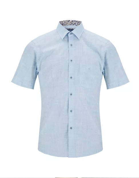 Daniel Grahame Short Sleeve Casual Shirt - Light Blue