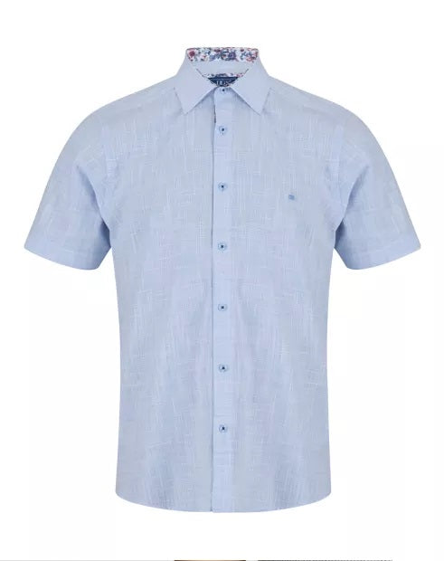 Daniel Grahame Short Sleeve Casual Shirt - Sky Blue