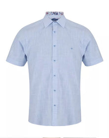 Daniel Grahame Short Sleeve Casual Shirt - Sky Blue