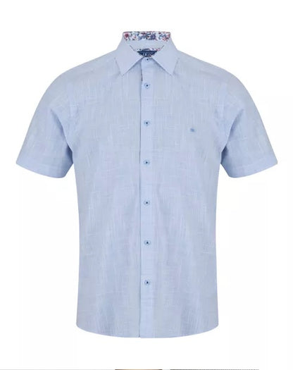 Daniel Grahame Short Sleeve Casual Shirt - Sky Blue