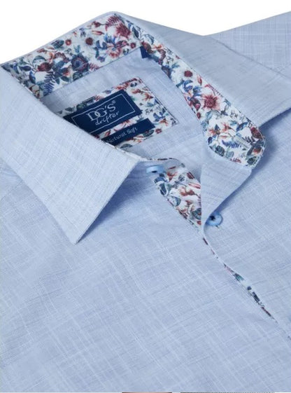 Daniel Grahame Short Sleeve Casual Shirt - Sky Blue
