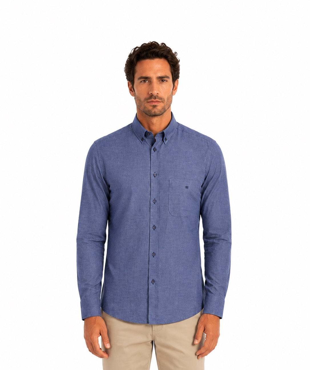 Daniel Grahame Long Sleeve Casual Shirt - Blue
