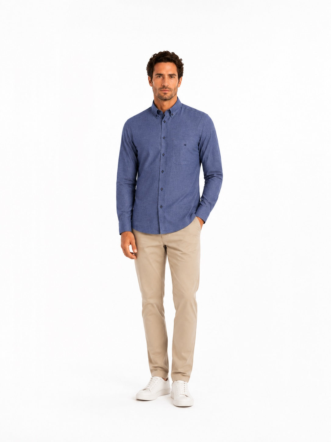 Daniel Grahame Long Sleeve Casual Shirt - Blue