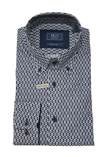 Daniel Grahame Long Sleeve Casual Shirt - Dark Blue