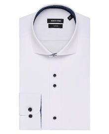 Remus Uomo Seville Tapered Fit Semi-Formal Shirt With Stretch - White