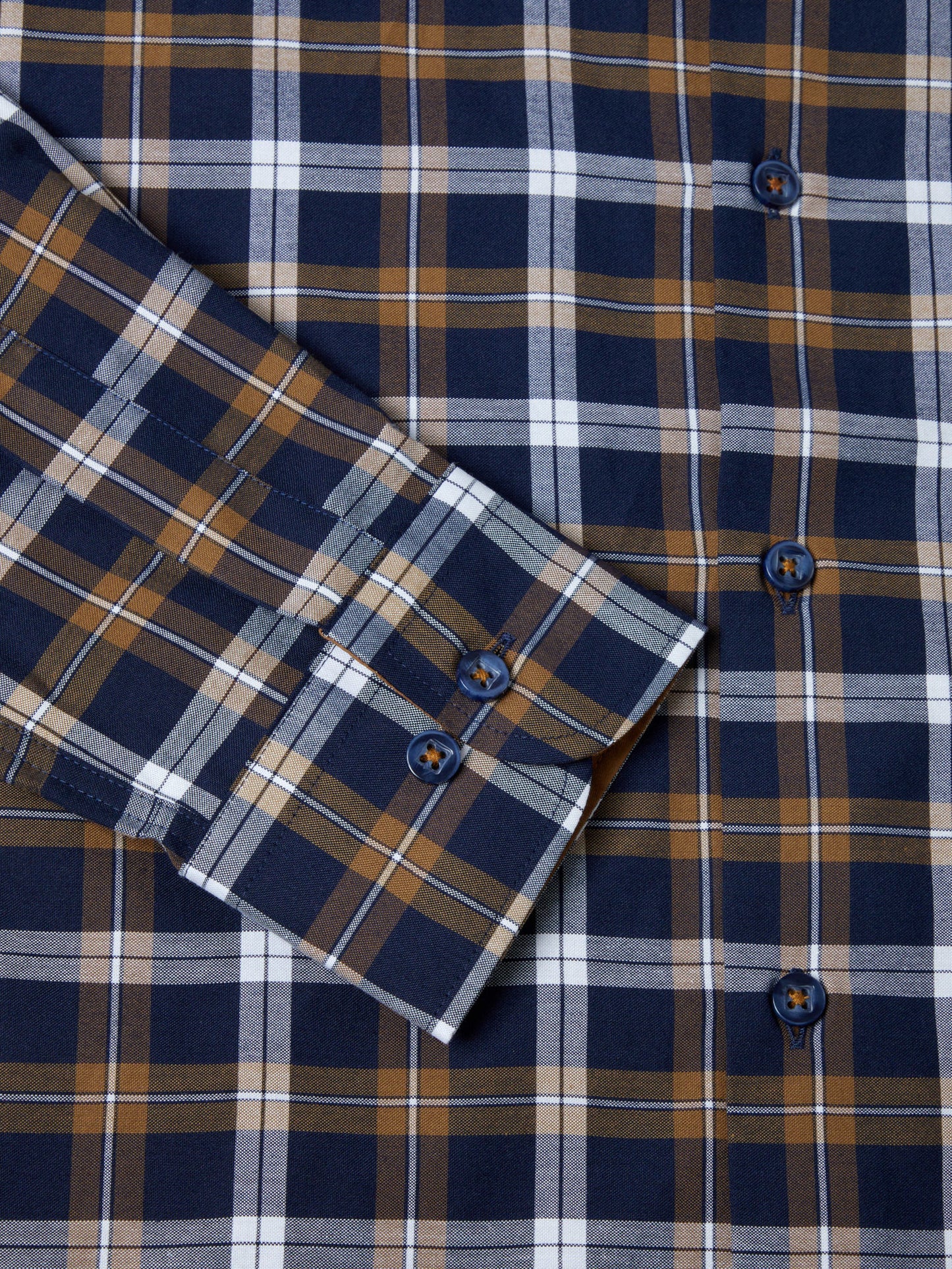 Daniel Grahame Checkered Long Sleeve Casual Shirt - Light Brown