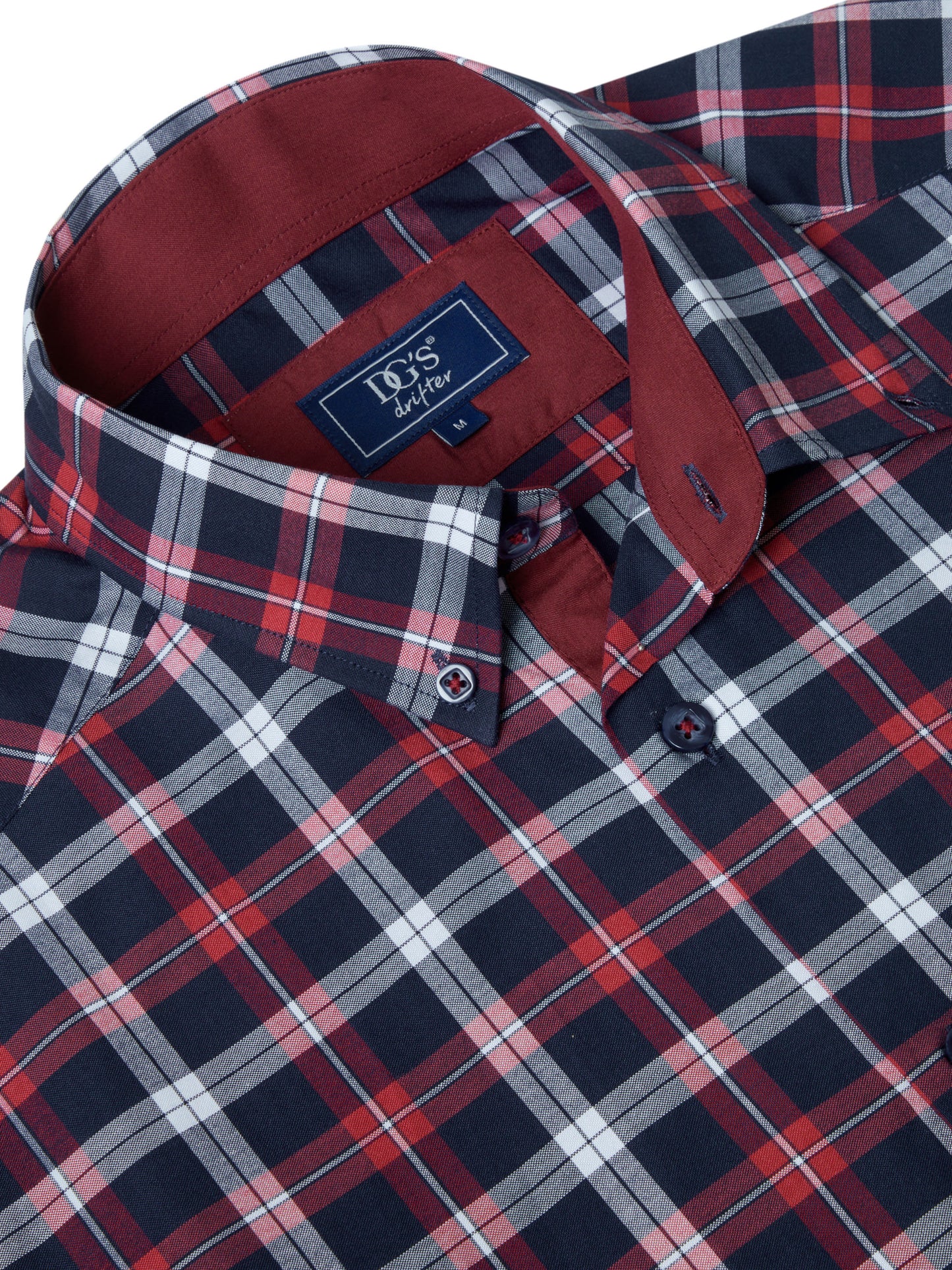 Daniel Grahame Checkered Long Sleeve Casual Shirt - Red