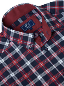 Daniel Grahame Checkered Long Sleeve Casual Shirt - Red