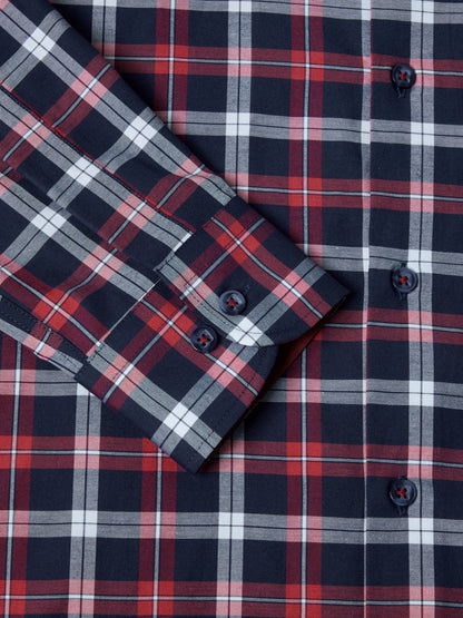 Daniel Grahame Checkered Long Sleeve Casual Shirt - Red