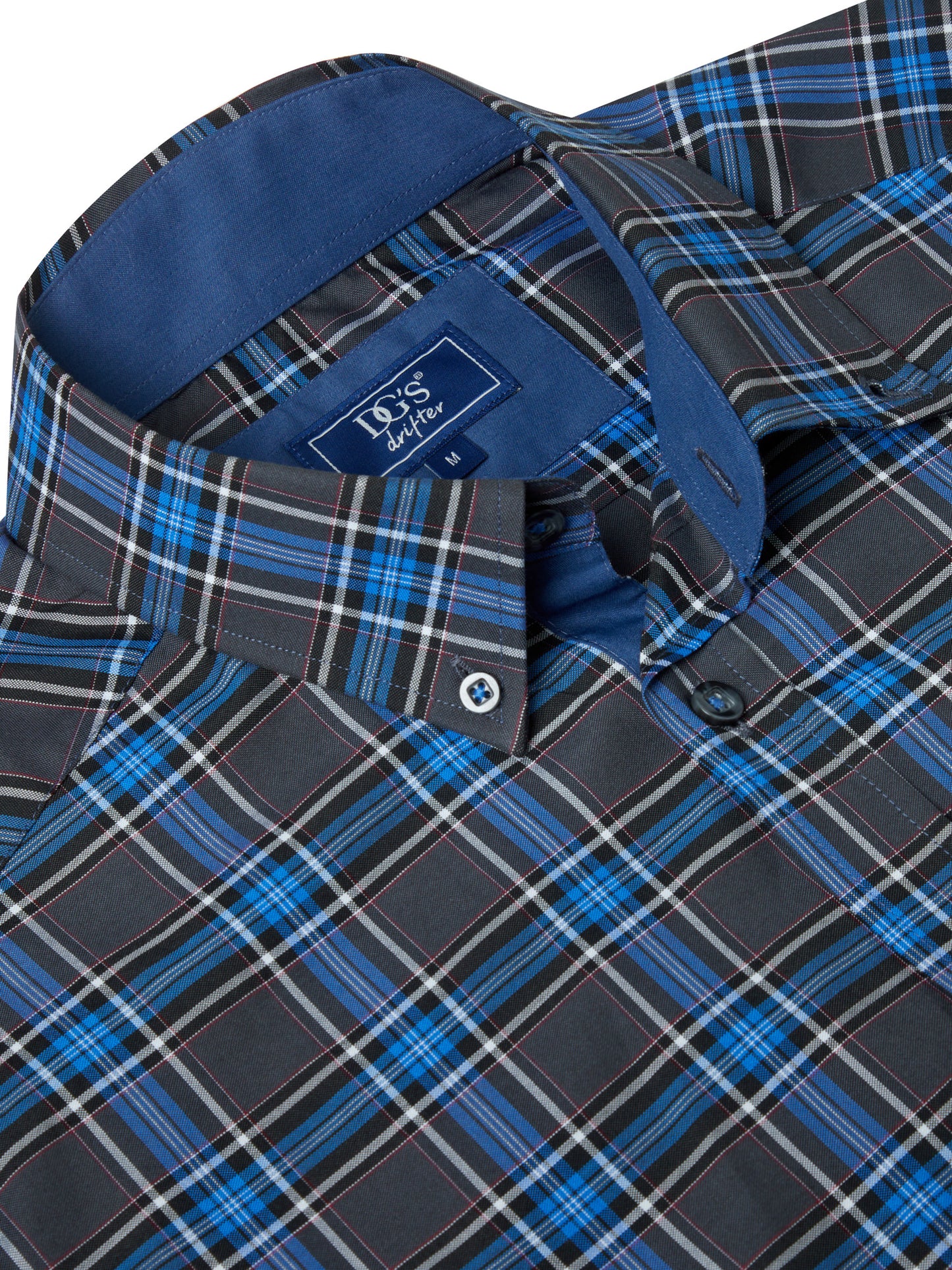 Daniel Grahame Checkered Long Sleeve Casual Shirt - Blue