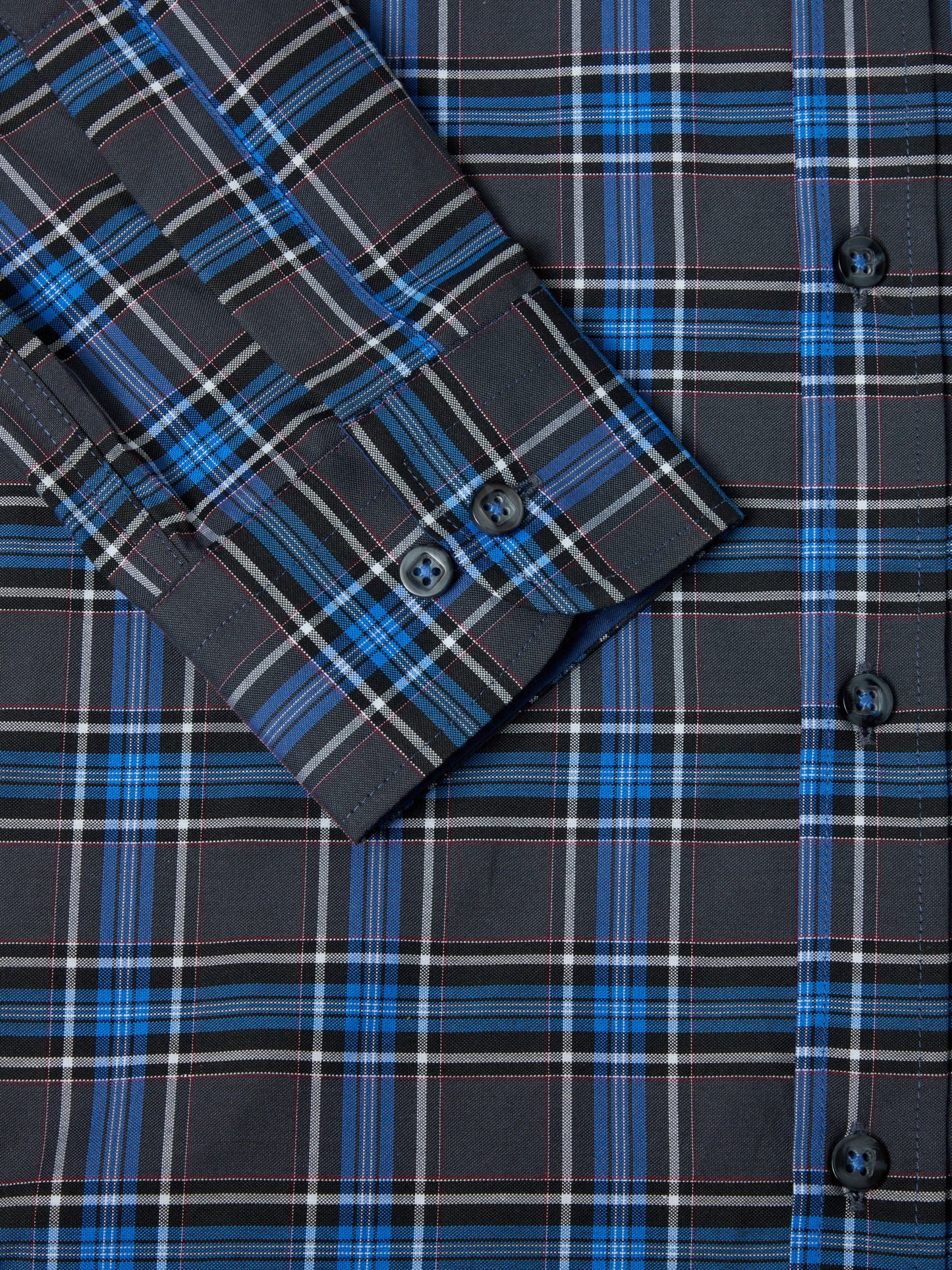 Daniel Grahame Checkered Long Sleeve Casual Shirt - Blue