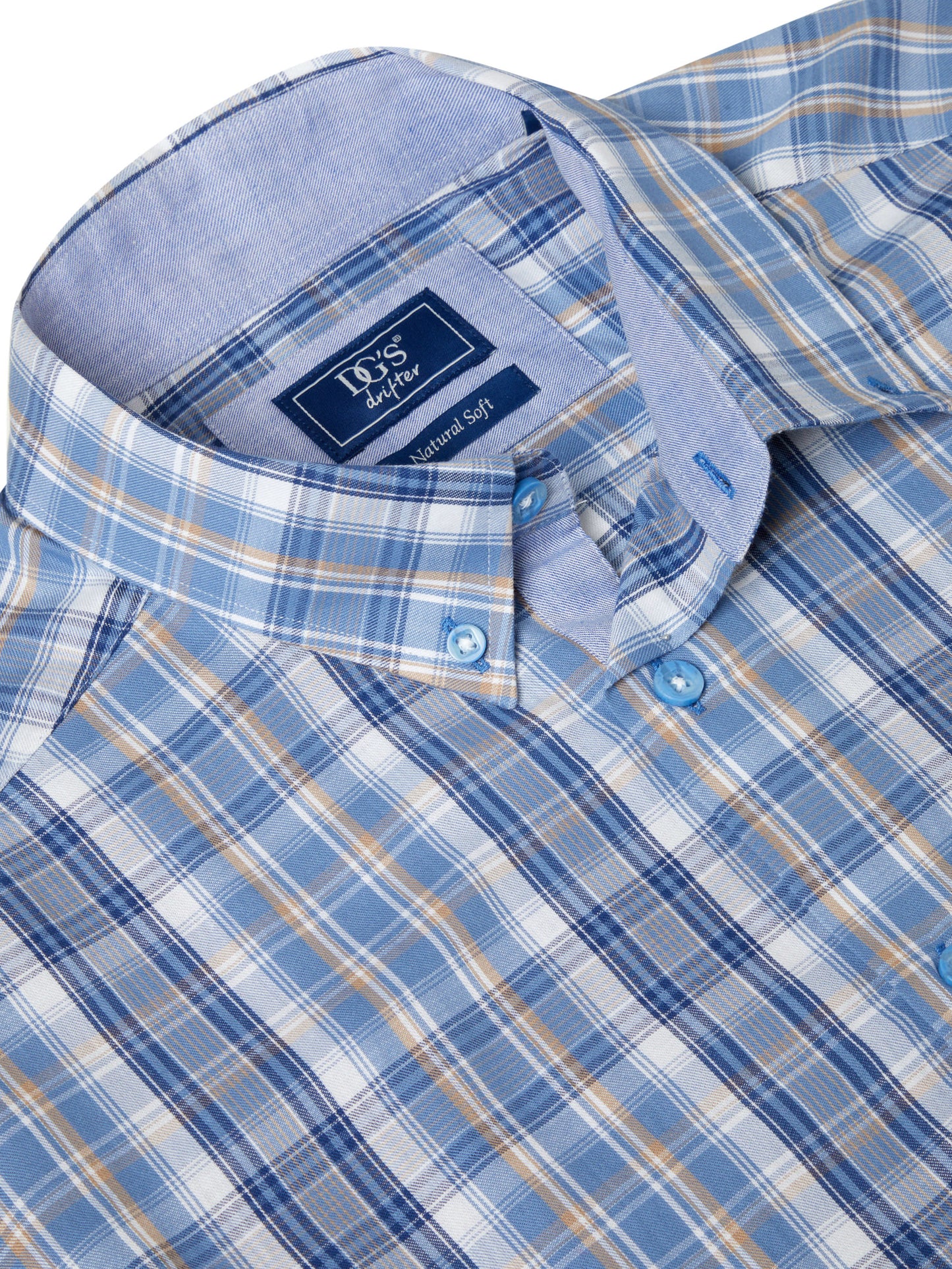 Daniel Grahame Checkered Long Sleeve Casual Shirt - Sky Blue