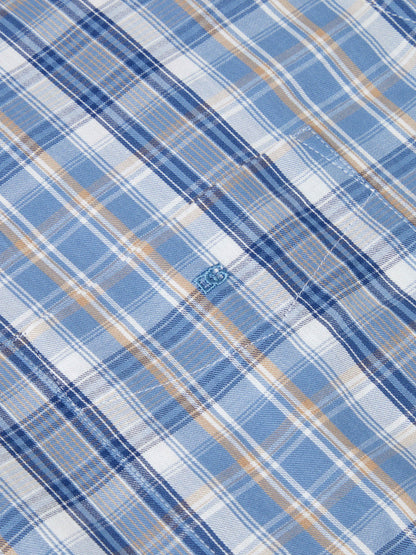 Daniel Grahame Checkered Long Sleeve Casual Shirt - Sky Blue