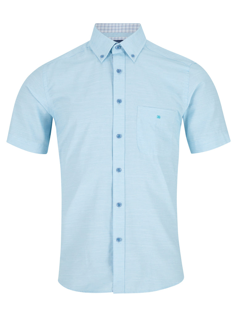 Daniel Grahame Ivano Short Sleeve Casual Shirt - Blue