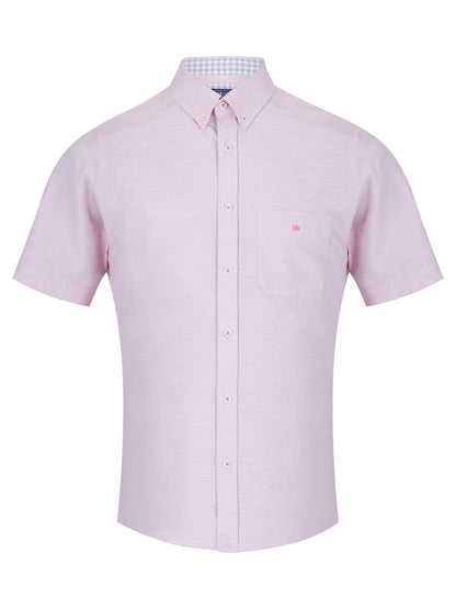 Daniel Grahame Ivano Short Sleeve Casual Shirt - Pink