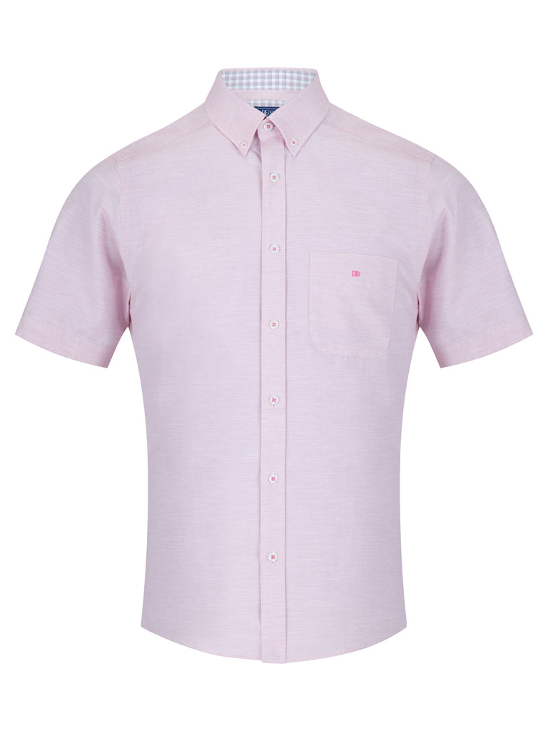 Daniel Grahame Ivano Short Sleeve Casual Shirt - Pink