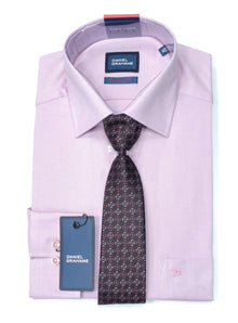 Daniel Grahame Gordon Long Sleeve Formal Shirt & Tie - Pink